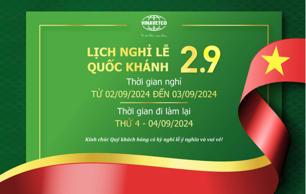 Thông báo lịch nghỉ lễ Quốc khánh ngày 2/9/2024